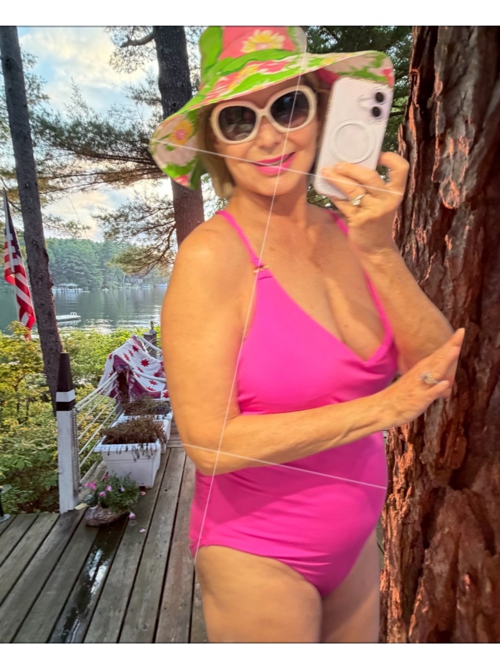 Trina Turk Hot Pink Strappy Swimsuit